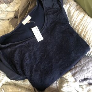 NWT Avenue - Navy Blue - Lace Shirt